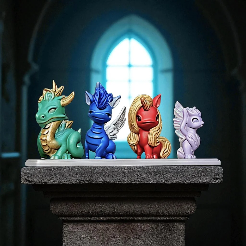 Chibi Dragon Fridge Magnet 3d model