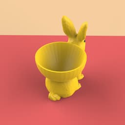 Easter Bunny Egg Holder, Easter Egg Gift, 3D Printing for Decor, Rabbit Holder, 3D Home Decor 3d model