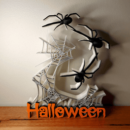 Halloween Spider Tensegrity Ornament #throwback 3d model