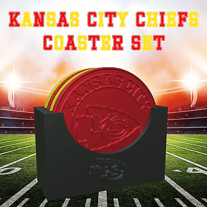 Kansas City Chiefs Coaster Set (NFL) 3d model