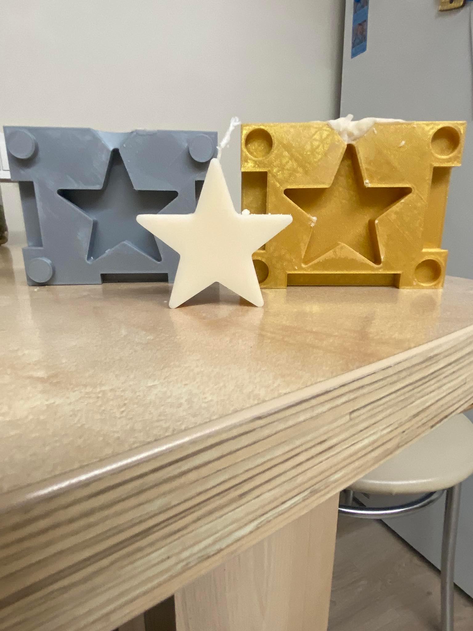 Candle mould christmas star 3d model