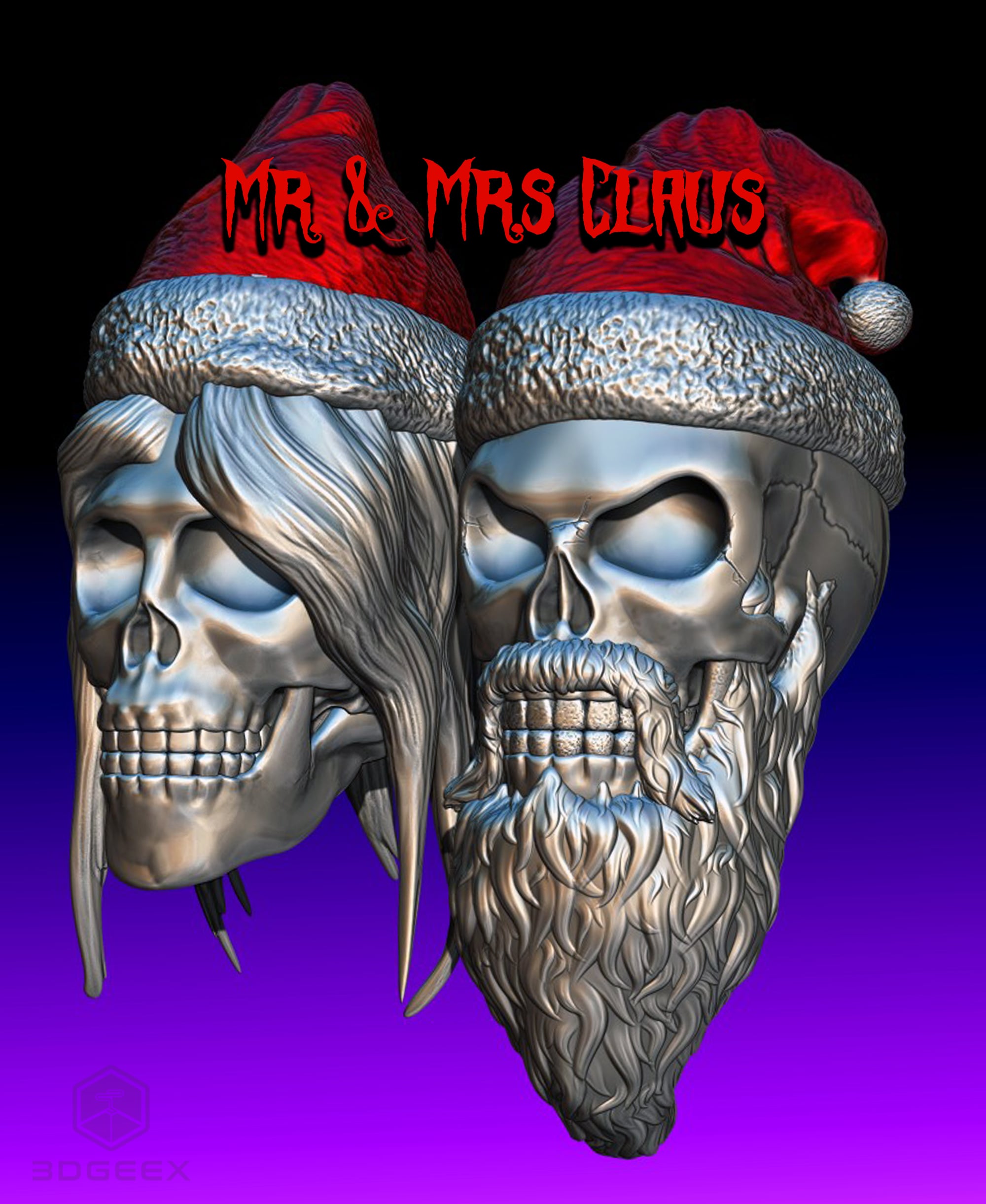Mr. & Mrs. Claus 3d model