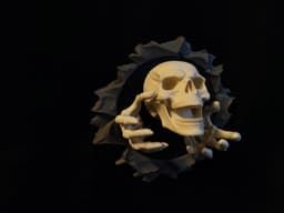 Skull Wall Crawler – Creepy 3D Wall Decoration (3 Versions Available) 3d model