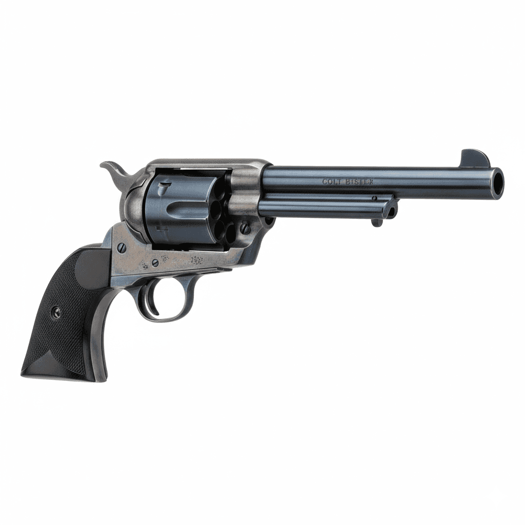 Colt Bisley Revolver Cowboy Handgun 3d model