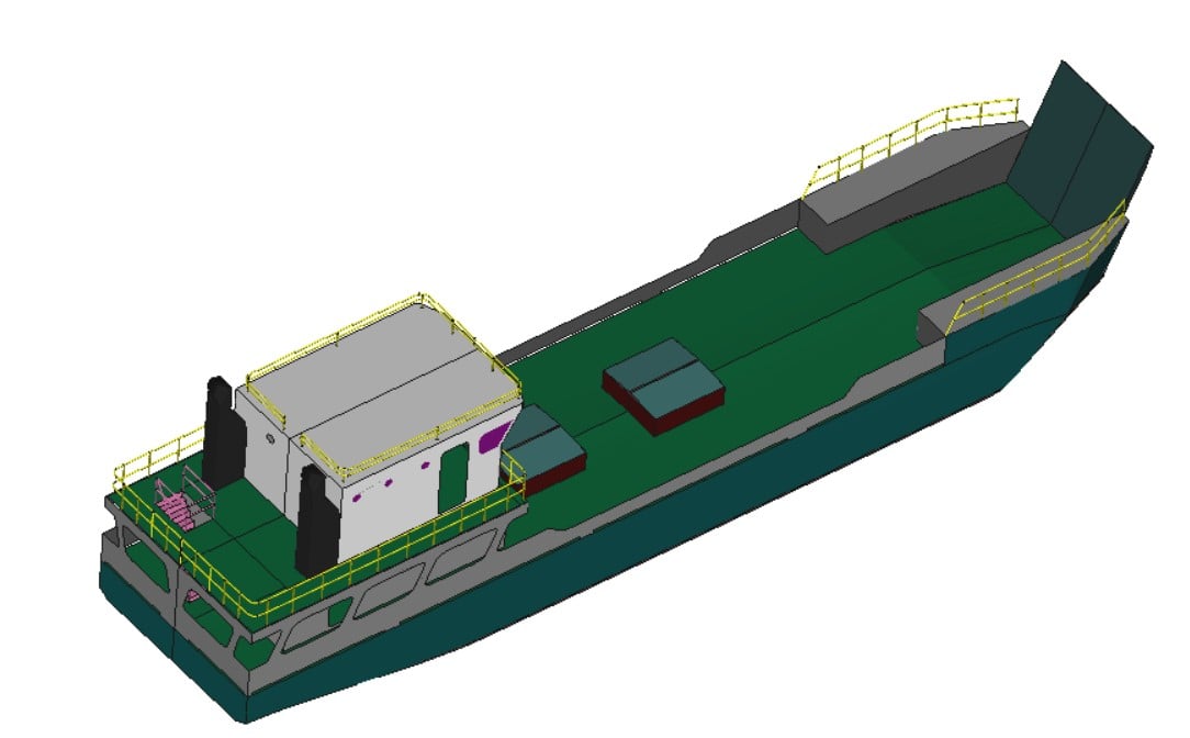Barcaza clásica impresa en 3D 3d model