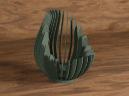 32 Piece Flower Flame Candle 3d model