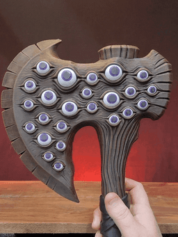 My Pet AX. Carved from enchanted wood and it only has eyes for you! 3d model