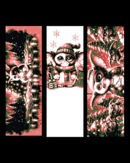 Merry Christmas and Happy Gremlins to All! Set of bookmarks 3d model