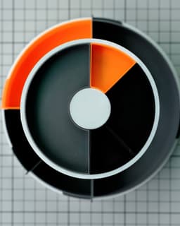 Retro Pie Chart storage set 3d model