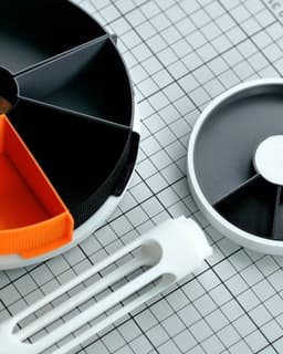 Retro Pie Chart storage set 3d model