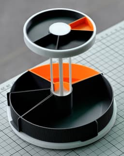 Retro Pie Chart storage set 3d model