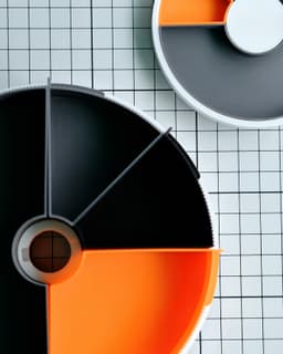 Retro Pie Chart storage set 3d model