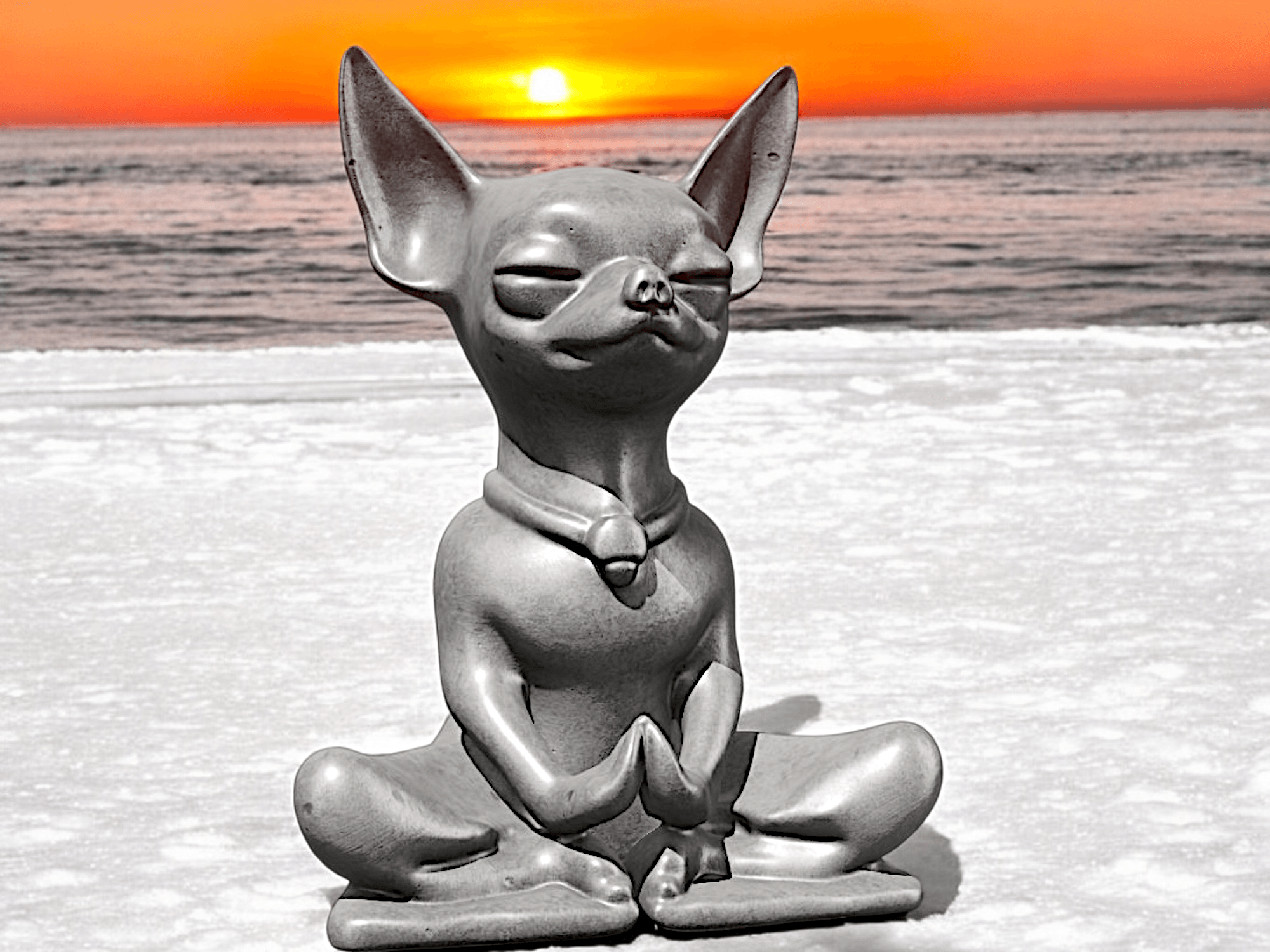 Chihuahua Meditating 3d model