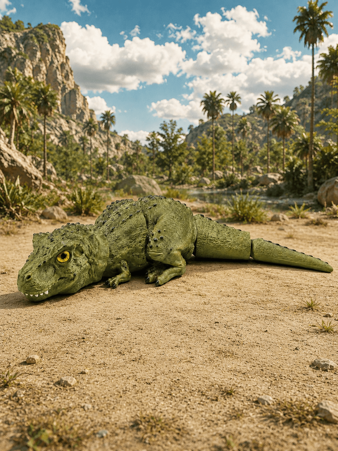 Baby T-Rex Flexy Dinosaur 4 Versions Glass Eyes 3d model