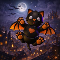 Salem – "Bat Kitty" – Wiggle Budz – (Halloween Edition) 3d model