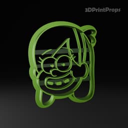 Gravity Falls Cookie Cutters : Bill Cipher, Mabel, Waddles, Wendy, Dipper, Book, Soos, Stanley 3d model