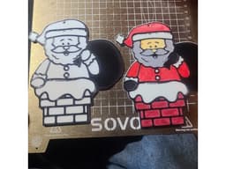 Santa in chimney ornament 3d model