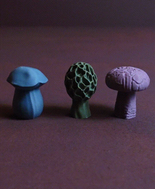 Magnetic Mushrooms - Fidget Toy with Magnetics, Joystick, Slider, Pop Fidgets 3d model