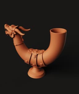 Dragon Drinking Horn STL | Fantasy Goblet 3D Print | Viking Prop 3d model