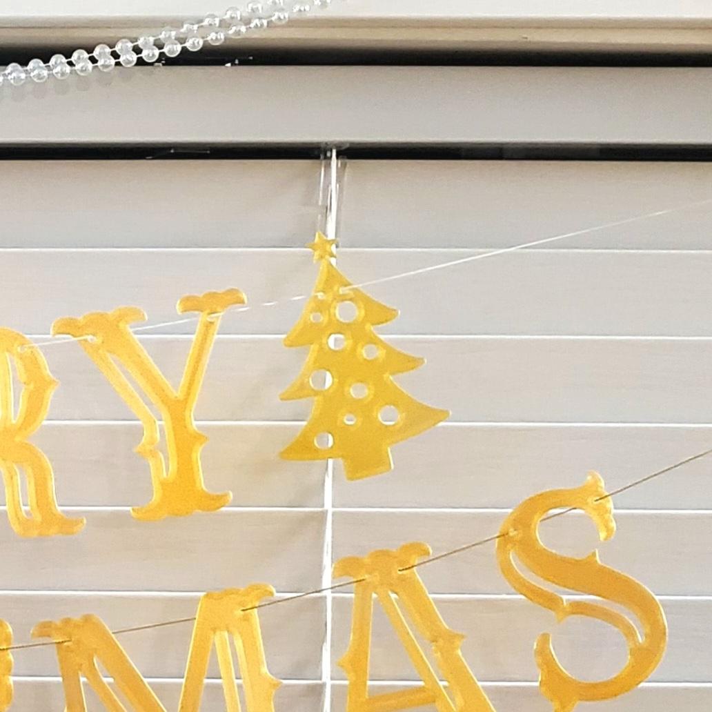 Add-On Trio for Decorative 'Merry Christmas' Hanging Text Banner 3d model