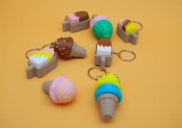 Ice Cream Clicky Buttons – Cute 3D Printable Fidget Keychains 3d model