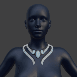 Alien Egypt Necklace Neck Piece - Fantasy Collar Armor, Sci Fi Pharaoh Costume, Cosplay Chest Neckla 3d model