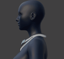 Alien Egypt Necklace Neck Piece - Fantasy Collar Armor, Sci Fi Pharaoh Costume, Cosplay Chest Neckla 3d model
