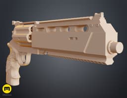 Leon's Magnum Revolver - Resident Evil Requiem 3d model
