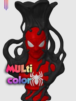 SpiderMan Venom Vase 3MF | Comics Multi-Color | Desk Vase 3d model
