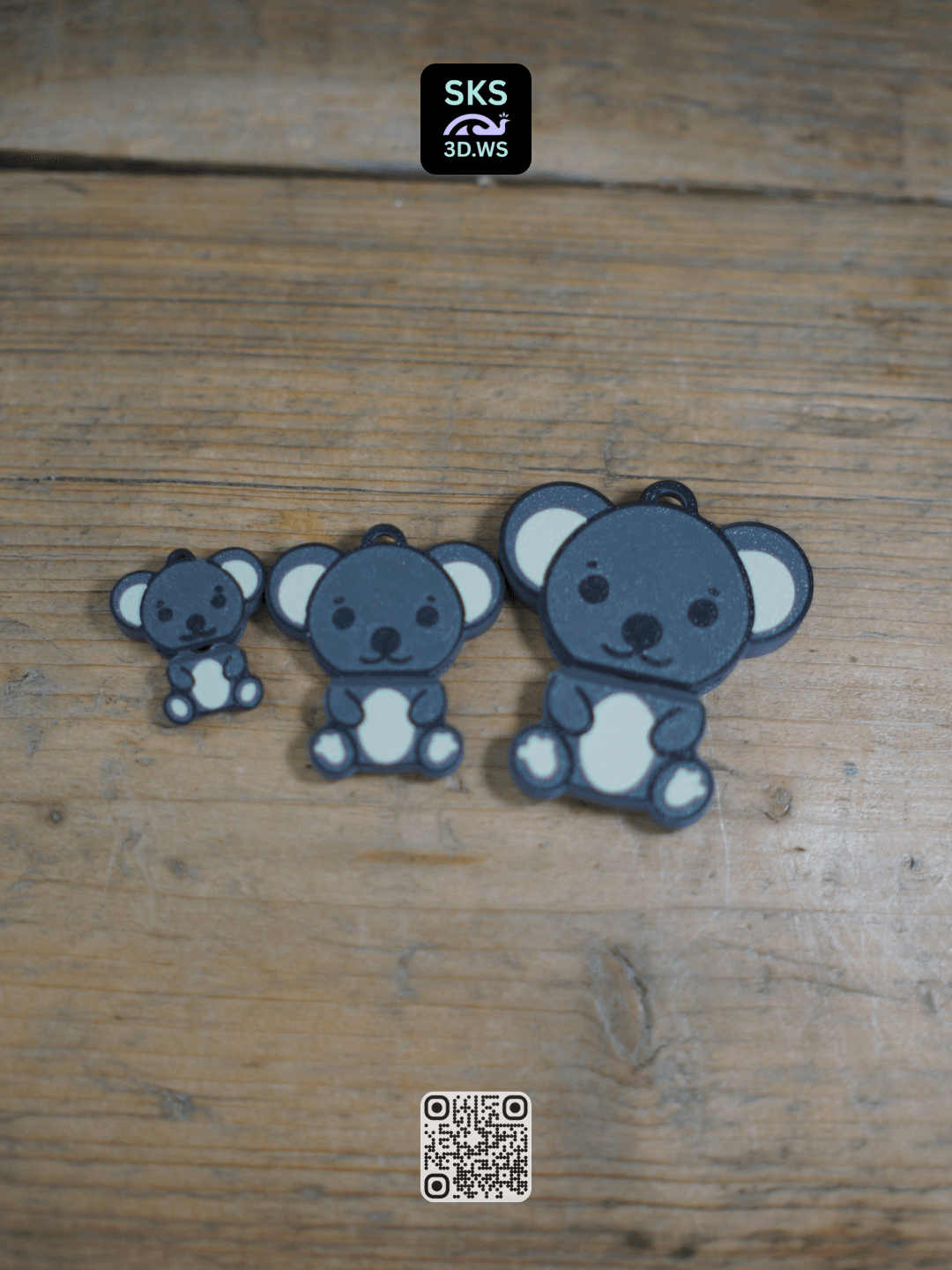 Koala Wiggle Keyring 3d model