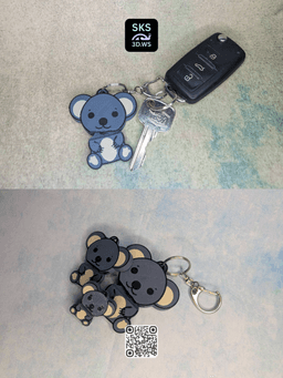 Koala Wiggle Keyring 3d model
