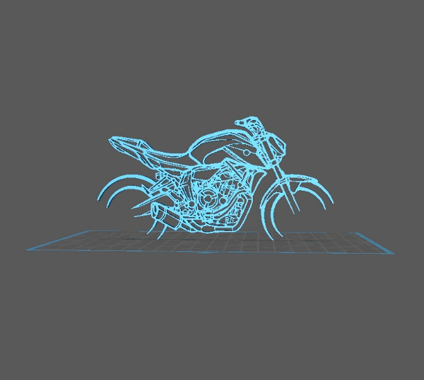 Yamaha - MT 07 Wallart 3d model