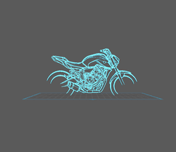 Yamaha - MT 07 Wallart 3d model