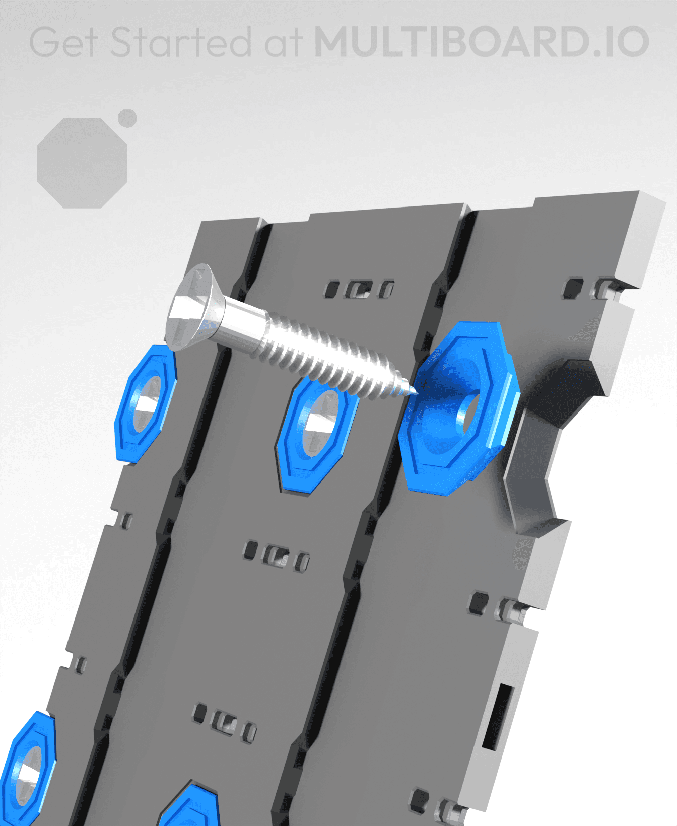 SS Fix Point Plate - Screw-On Mount 3d model