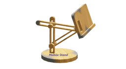 Wood Mobile Stand 3d model