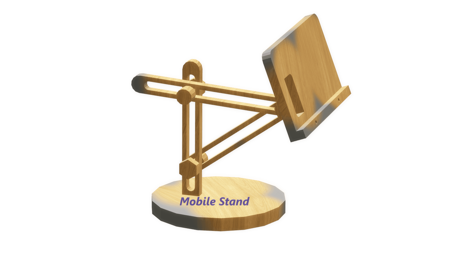 Wood Mobile Stand 3d model