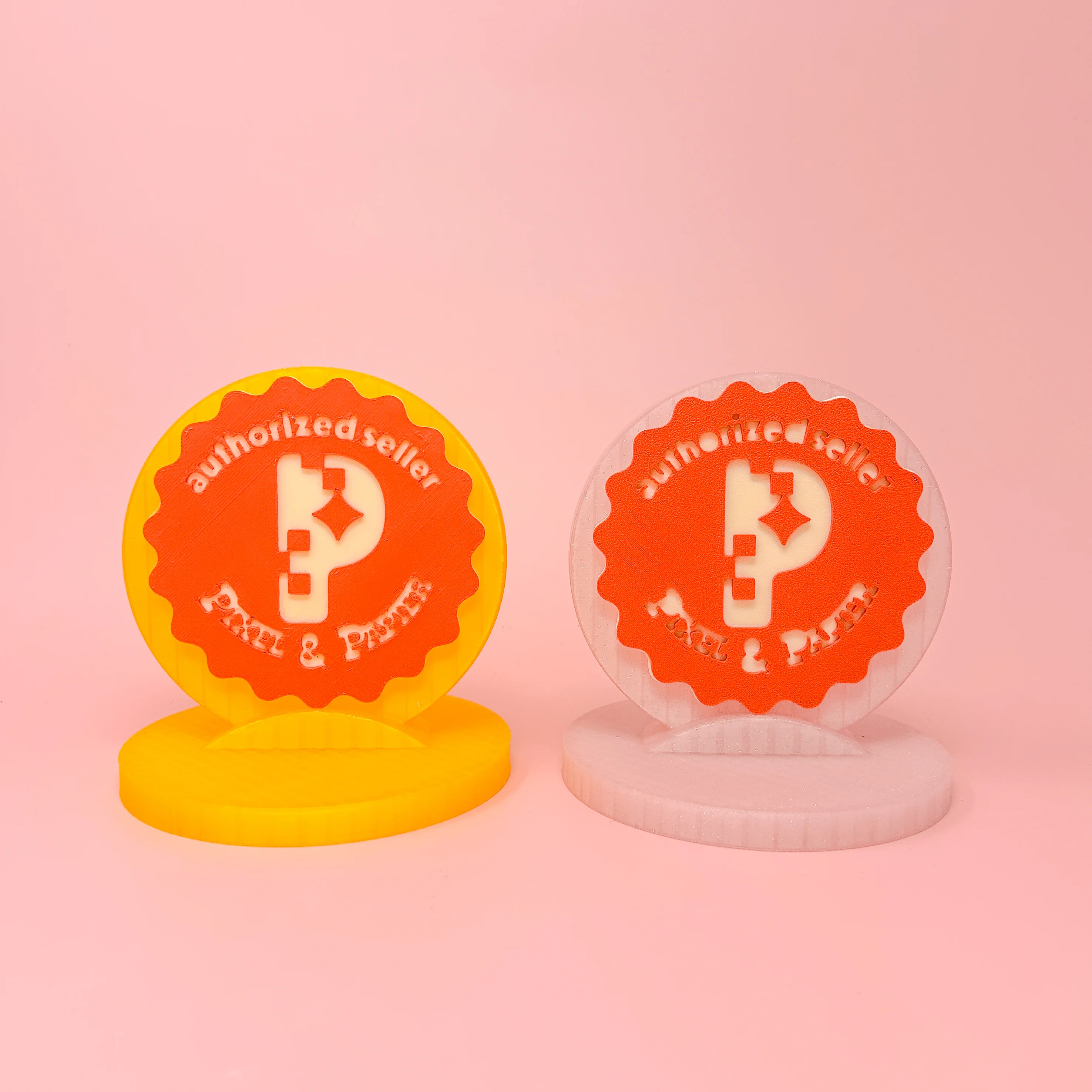 Official Pixel and Papier Authorized Seller Badge 3d model