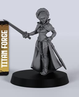 Human Rogue - With Free Dragon - 5e DnD Inspired for RPG and Wargamers 3d model