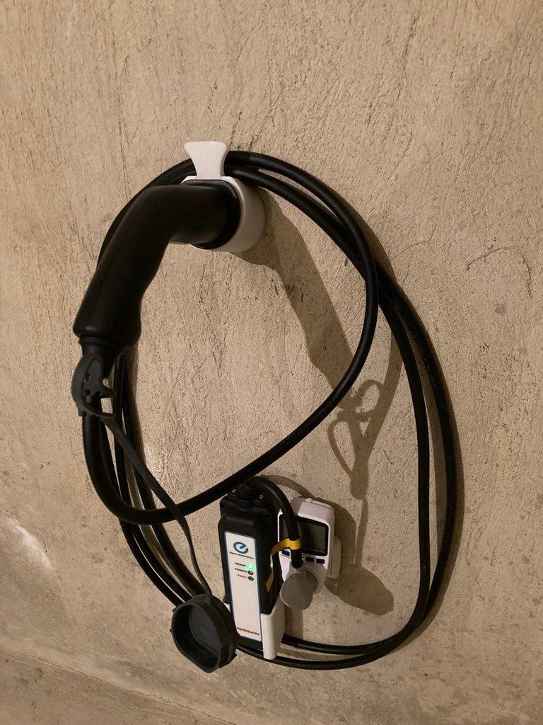 IEC 62196 Type 2 plug holder and Nissan Leaf charged holder 3d model