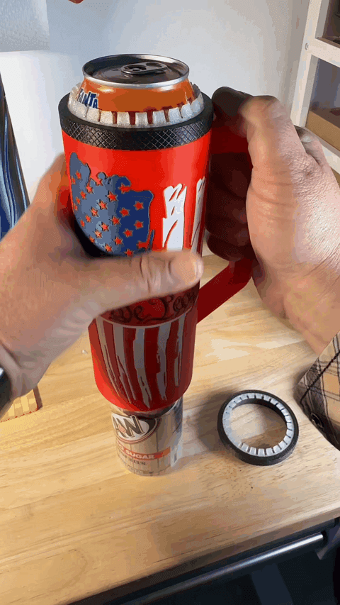 Never Ending Can Koozie – 2 & 4 Can System (STL) 3d model