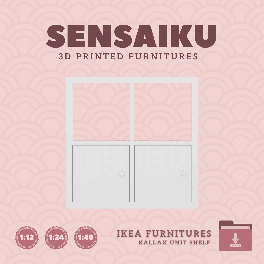 Miniature Replica 01. KALLAX Shelf Unit V8 for Miniature Dollhouse IKEA 3d model