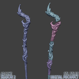 Viktor Hex Staff Cosplay Prop Arcane League of Legends 3d model