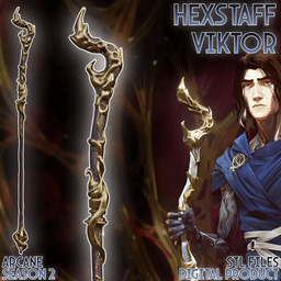 Viktor Hex Staff Cosplay Prop Arcane League of Legends 3d model