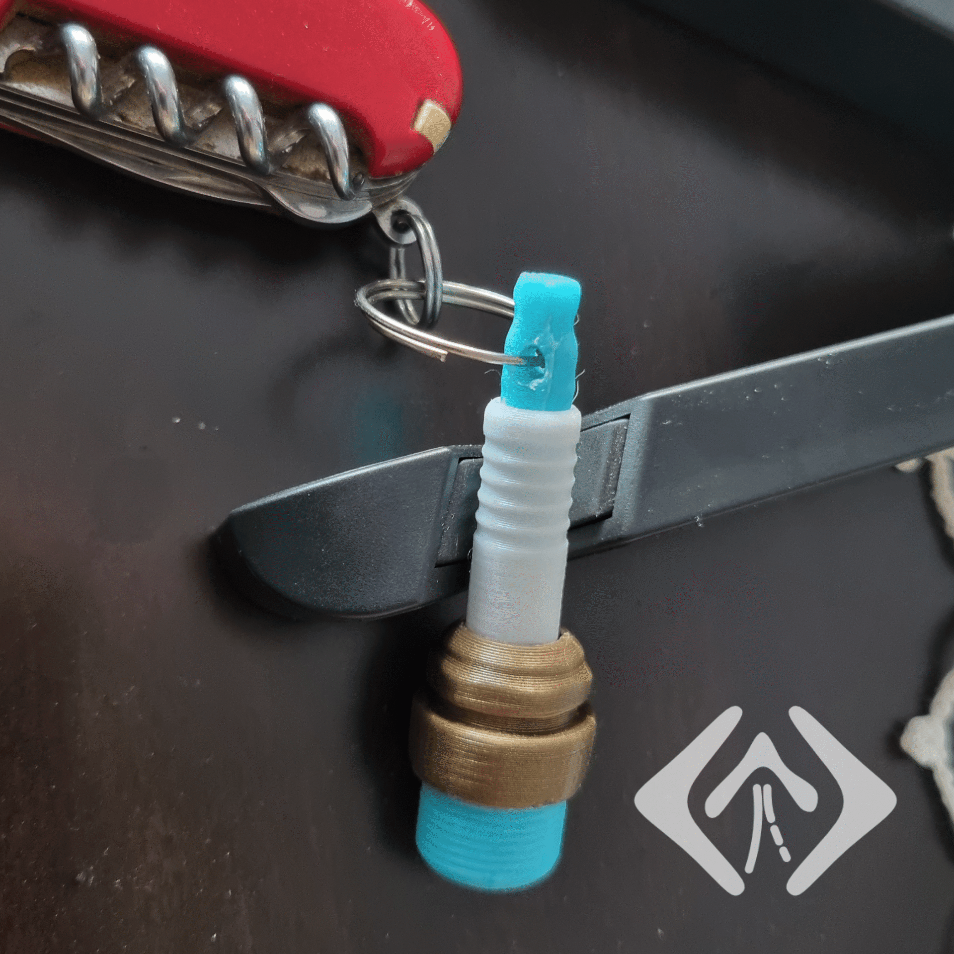 Mitsubishi Evo Key Holder with led lamp 3d model