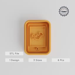 Halloween Shape Cutter & Stamp, Perfect for Cookies & Fondant, 3 Sizes, 6-Piece Set PRODUCT_4307 3d model