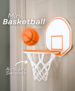 Mini Basketball with Swishing Net - 3D Printable Mini Hoop 3d model