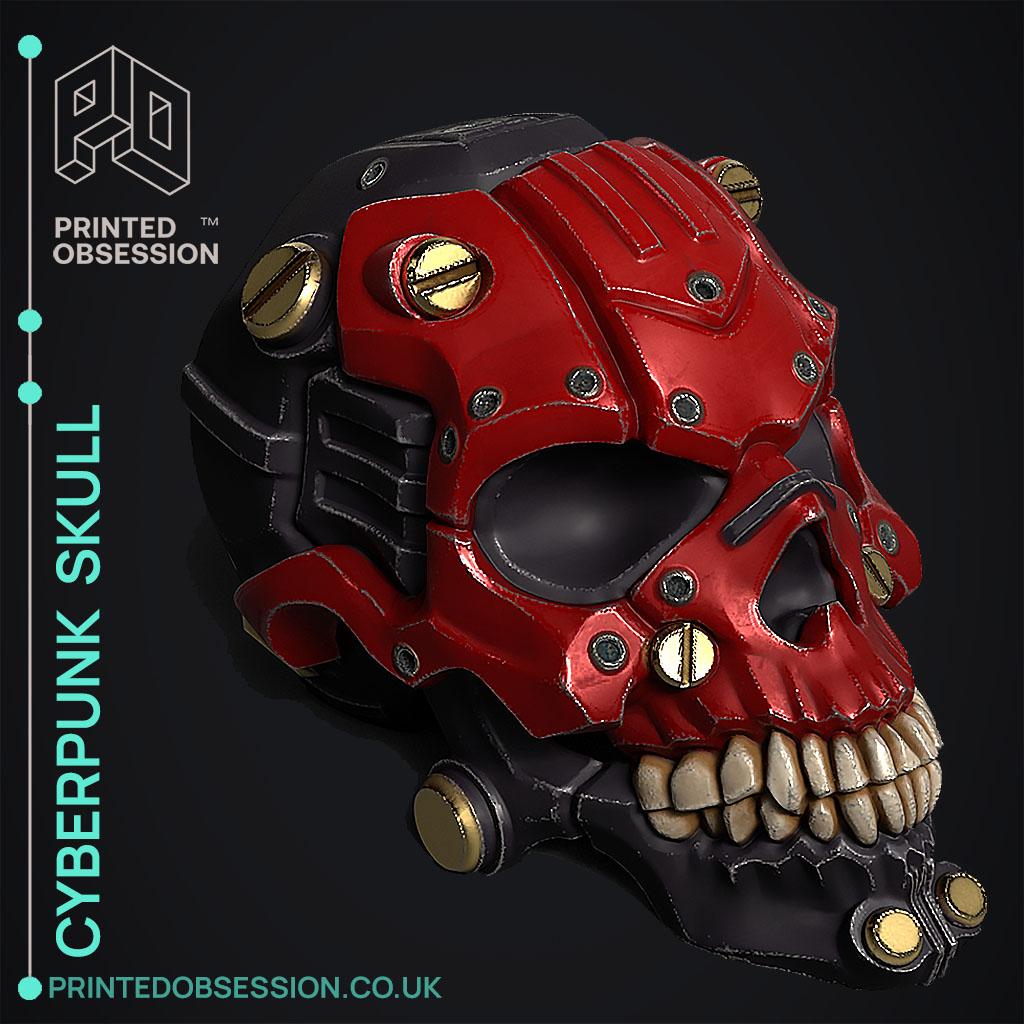 Mech Skull - cyberpunk - Decoration  3d model