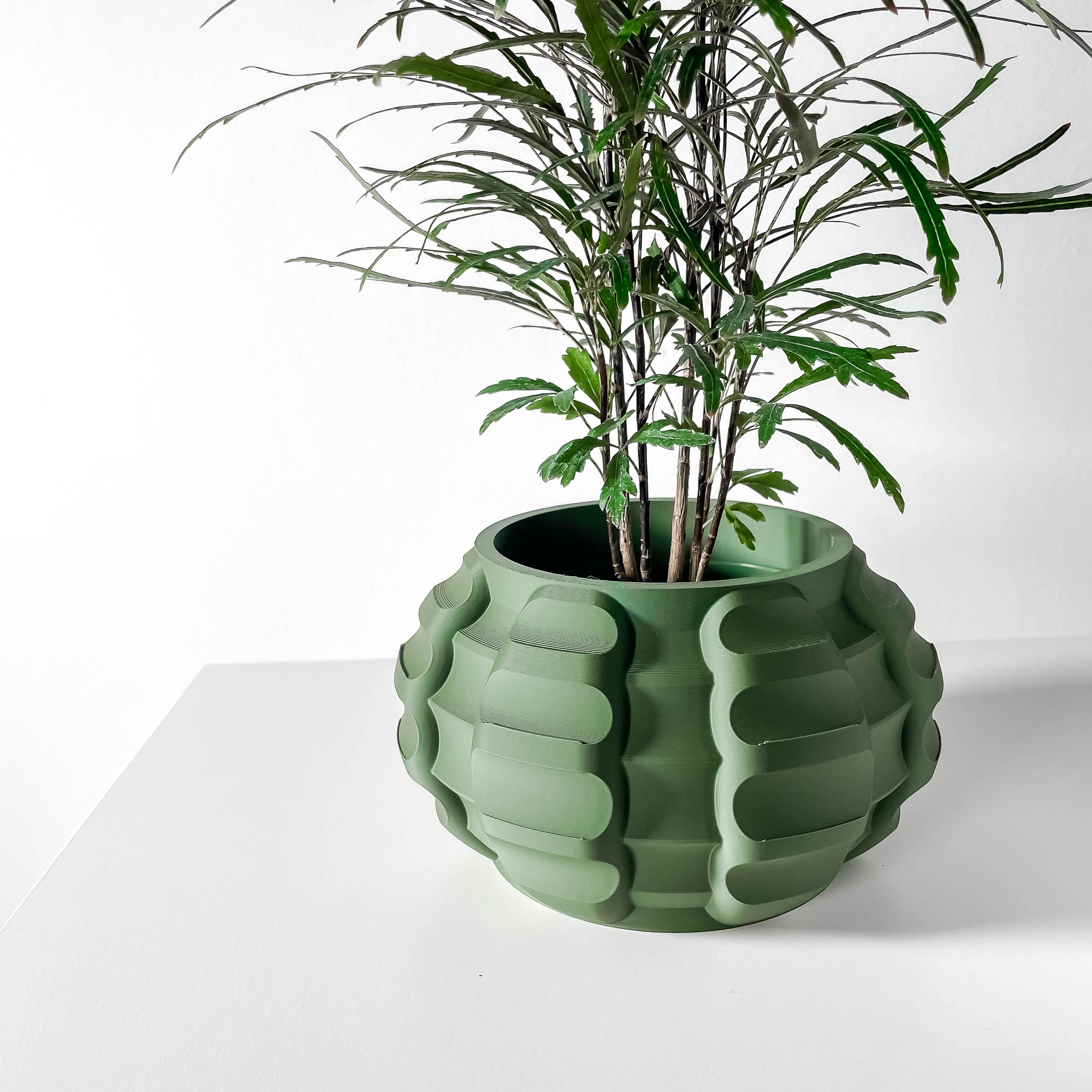 The Jute Planter Pot with Drainage Tray & Stand Included | Modern and Unique Home Decor for Plants 3d model