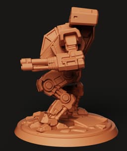 Heavy Battle Mech Walker | Sci-Fi Wargaming Miniature 3d model