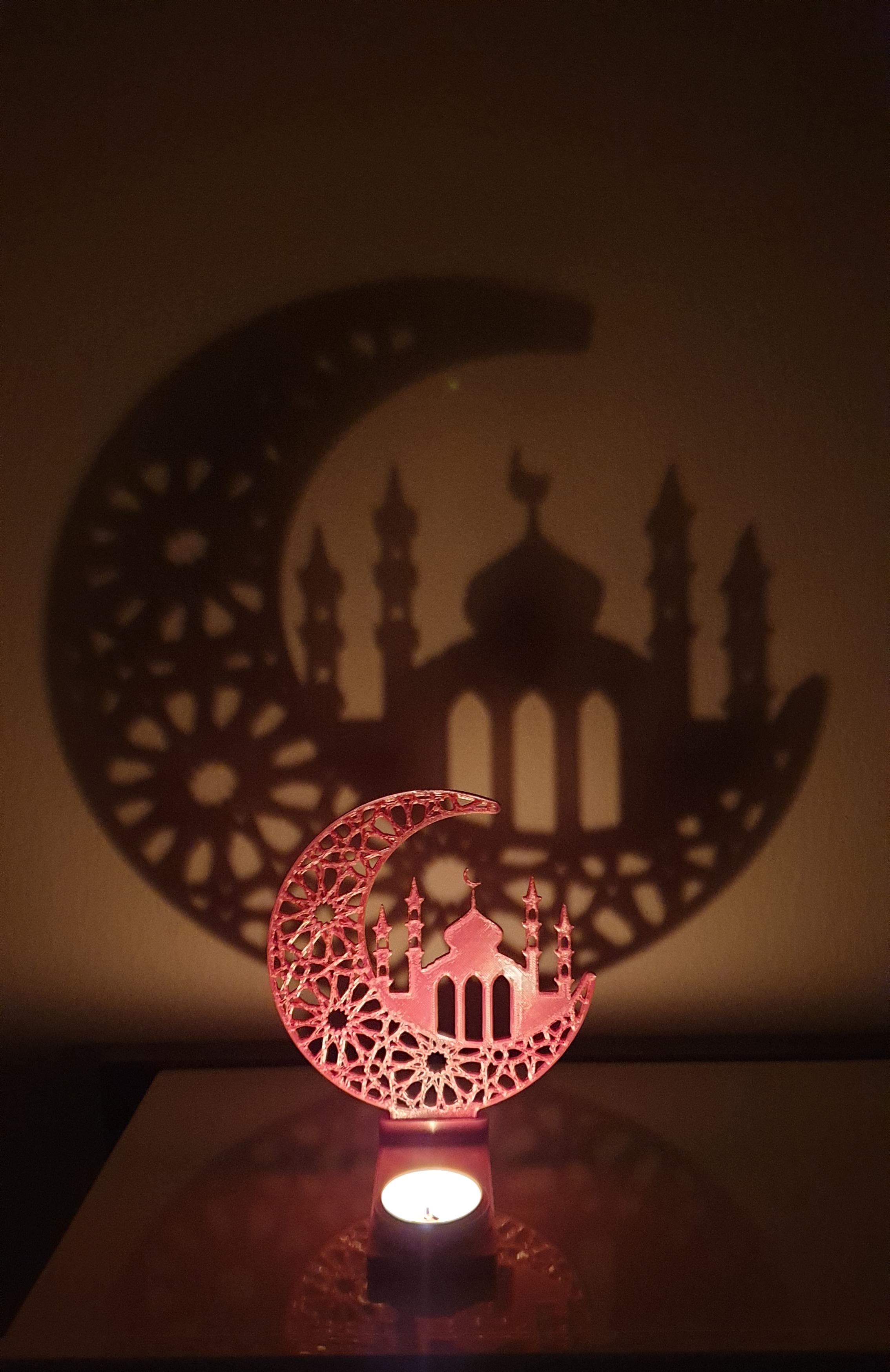 Ramadan Crescent with Mosque - Shadow Art 3d model